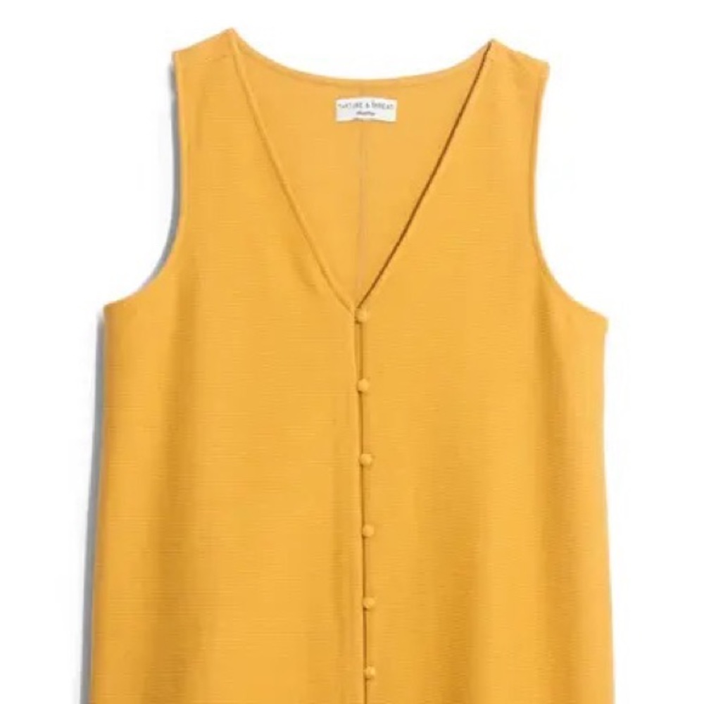 Madewell Texture & Thread Button-Front Tank Dress - Picture 3 of 5